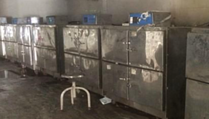 Hygienic cold room mortuary storage facility
